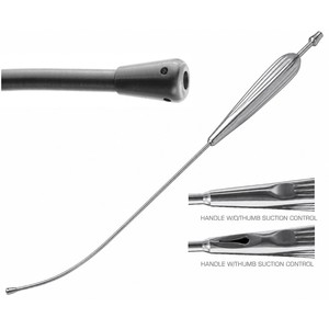 Tubes d'aspiration Yankauer Premium courbés, tube de 3,2 mm, longueur de travail de 22 cm, longueur totale de 36 cm avec commande par le pouce, outil chirurgical – ZETOMEDPRO - Product Image 3