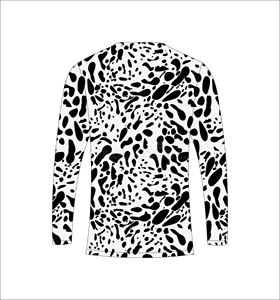 T-shirt de sport à manches longues imprimé léopard des neiges, respirant, pour l'entraînement physique - Product Image 5
