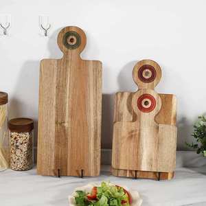 Handmade Hardwood Eco-Friendly Rectangle Chopping Board & Serving Tray-Rustic Design for Dining Room and Thanksgiving - Product Image 1