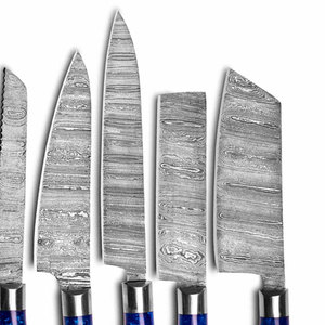 Ensemble de couteaux de cuisine en acier Damas de luxe, couteaux de chef professionnels, qualité supérieure, construction durable, idéal pour la cuisine - Product Image 6