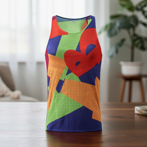Camiseta Deportiva de Malla Personalizada para Correr, Impresión por Transferencia de Calor, Transpirable, Tejida, Unisex, para Maratón, Birlag Sports - Product Image 3