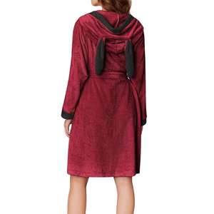 Albornoz Térmico de Algodón de Lujo para Mujer, Largo hasta la Rodilla, Personalizable con Bordado Frontal, de Alta Calidad, con Bolsillos, Venta al por Mayor - Product Image 2