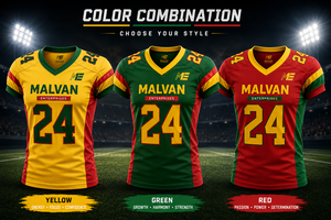 American Football Jersey Custom <b>Soccer</b> Jersey Green Yellow Red Heat-Transfer Printed Plaid Pattern Player 24 V-neck Short Sleeve - Product Image 4