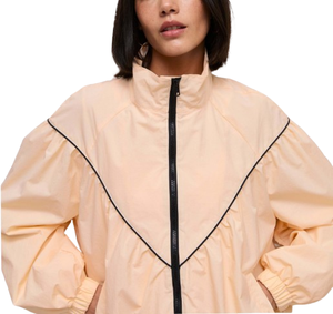 100% Polyester <b>Women</b> Windbreaker Crop <b>Jacket</b> Quick Dry Waterproof Breathable <b>Zip</b>-<b>Up</b> Custom Logo Nylon <b>Jacket</b> - Product Image 3