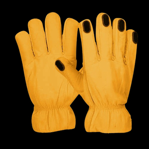 สำหรับถุงมือกันความร้อน สีเหลือง ข้อมือยางยืด กันลื่นที่ปลายนิ้ว 7 ออนซ์ สำหรับใช้งานทั่วไป - Product Image 1