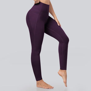 Leggings de Yoga de Cintura Alta, Sin Costuras, de Color Sólido, para Mujer, con Logotipo Personalizado, Material de Spandex/Nylon, Venta al Por Mayor para Gimnasio y Fitness - Product Image 1