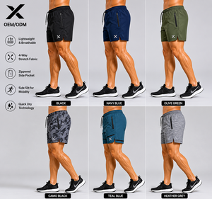 Pantalones Cortos Deportivos X Sports City para Hombre, 100% Poliéster, para Correr, Gimnasio, Uso Diario, Colores Premium, Secado Rápido, Tejido de Poliéster, OEM/ODM - Product Image 2