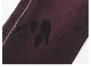 กางเกงยีนส์เดนิมผู้ชาย เอวกลาง ทรงตรง สีพื้น ลุคทำเก่า ทรงหลวม สไตล์สตรีทแวร์ สำหรับฤดูหนาว แห้งเร็ว รับผลิตตามสั่ง ขายส่ง OEM - Product Image 3