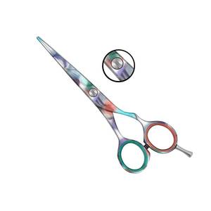 Ensemble professionnel de ciseaux de coiffure chirurgicaux Morje, peignes, brosse, cape, étui, acier inoxydable 4Cr13, 28 dents, droit, tranchant, réutilisable - Product Image 1