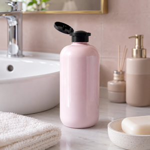 Vietnam Manufacturer Eco-Friendly PET 500ml Cosmetic Personal Care <b>Bottle</b> <b>with</b> <b>Flip</b> <b>Top</b> Cap for Shampoo Body Care - Product Image 2
