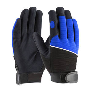 Gants de mécanicien en gros avec logo personnalisé, en cuir, doublure en coton, poignet élastique, gants de travail industriels de sécurité pour hommes, durables pour la protection des mains - Product Image 5