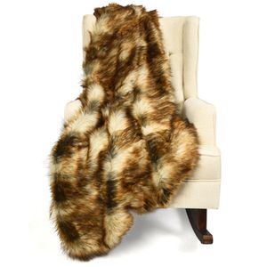 Lussuosa Coperta in Finta Pelliccia a Doppio Lato per Interni/Esterni 137x91 cm Morbida e Calda Stile Americano 870g Visone/550g Pile-06495738 - Product Image 4