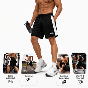 Pantalones Cortos Deportivos para Hombre, Negros, Transpirables, con Cordón Elástico, Ropa Deportiva de Alto Rendimiento, Fabricación de Marca Privada OEM - Product Image 3