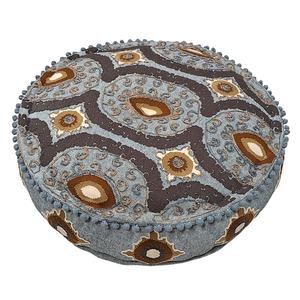 Luxurious Modern Handmade Bohemian Foot Stool Embroidery Hippo Indian Ottoman <b>Pouf</b> Fabric Seating Decorative Purposes Christmas - Product Image 1