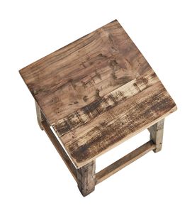 Table d'appoint rustique en teck massif de qualité supérieure, finition naturelle, table basse pour villa, hôtel et mobilier commercial - Product Image 6