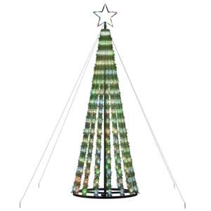 Guirlande lumineuse de Noël en forme de cône avec 275 LED colorées, 70,9 pouces - Product Image 4
