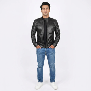 Easy Wash Durable Stuff <b>Men</b> Leather <b>Jacket</b> Breathable Fully Customized Anti Wrinkle Casual Wear Leather <b>jacket</b> for <b>men</b> - Product Image 1