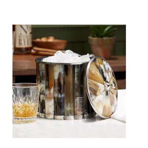 Cubo de Hielo de Cuerno Natural para Champaña, Cerveza y Vino, Enfriador de Cuerno de Vaca para Cubo de Hielo de Acero para el Hogar y Restaurantes - Product Image 5
