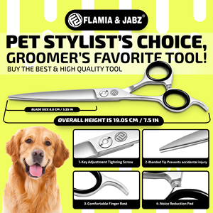 Stainless Steel Pet Grooming Scissors 7 Inch <b>Classic</b> Style For Dogs Convenient Use Straight Scissor - Product Image 3