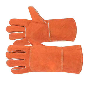 Gants de soudage en cuir robustes pour travaux lourds, résistants à la chaleur et au feu, avec renforts sur la paume, gants de soudeur, gants de sécurité pour le travail industriel - Product Image 2