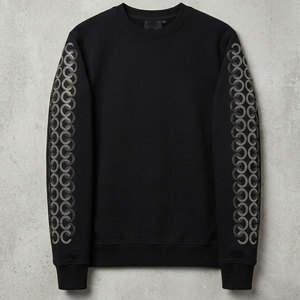 Chemises thermiques élégantes en strass pour hommes, 100 % coton, unies, pour l'hiver, avec un design brillant et une coupe décontractée confortable - Product Image 1