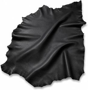 Véritable peau de mouton pleine fleur noire pour confection de vêtements - Product Image 4