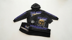 YOURBRAND Studios Tracksuit Set Black Hoodie <b>T</b>-<b>Shirt</b> Pants Shorts <b>Skull</b> Print 2024 Streetwear Unisex Adult Full Length Loose Fit - Product Image 3
