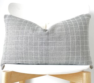 Housse de coussin rayée tissée à la main 100% coton |   Housse de coussin décorative bohème pour canapé - Product Image 5