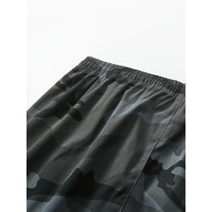 Pantalon de jogging cargo pour homme en molleton épais, coupe ample, multi-poches, streetwear, coton, avec logo personnalisé, camo - Product Image 5