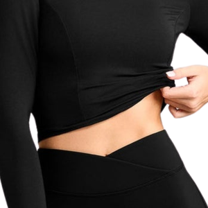 Sudadera de cuello redondo suave para mujer, manga larga, corte medio, holgada, ligera, informal, estilo urbano, moda, comodidad diaria - Product Image 6