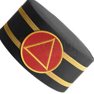 Chapeau maçonnique traditionnel pour événements formels, chapeau maçonnique de luxe avec finition décorative - Product Image 4
