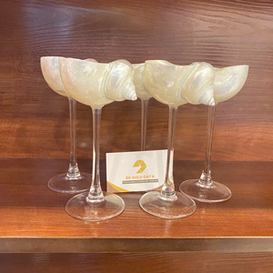 Handmade Crystal Glass Shell Sculpture on Stand Classic Decor Gift Portable Dishwasher Safe Wine Party Gift <b>Box</b> Packaging - Product Image 6