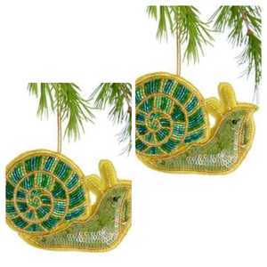 เครื่องประดับรูปหอยทากประดับลูกปัด งานแฮนด์เมด ตกแต่งต้นคริสต์มาส - Product Image 1