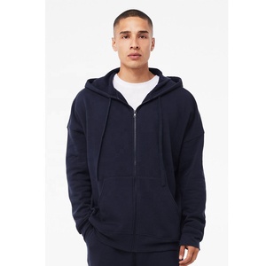 Wholesale Price Top Selling 2022 Men Navy Hoodies Sweatshirt Zip up Pocket Kangaroo Hoodies Hood Top - Product Image 5