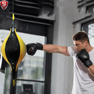 Nouvelle balle de vitesse double en cuir Dodge Speed Ball MMA avec cordes en caoutchouc pour le Muay Thai et l'équipement sportif de fitness - Product Image 4
