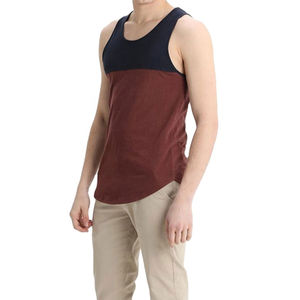 Débardeur gris pour homme en coton doux, sans manches, style décontracté, idéal pour l'été, design personnalisé disponible - Product Image 1