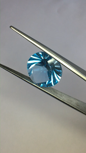 Natural Loupe Clean Blue Topaz Laser Cut AAA Quality Luster Perfect Polishing Available <b>Cheap</b> Price 16mm 16.41 Cts Third Party - Product Image 3