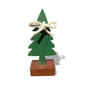 Excellent Quality Wooden Tabletop <b>Christmas</b> <b>Tree</b> with Stable Base for Holiday Home Decor and Festive Centerpiece For Sale - Product Image 4