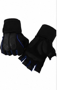 Half Finger Leather Gym <b>Gloves</b> Leather Workout <b>Gloves</b> Shock Absorbing <b>Gloves</b> Durable Workouts <b>Gloves</b> <b>Weight</b> Lifting <b>Gloves</b> - Product Image 2