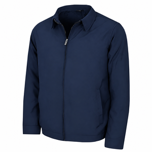 <b>Men's</b> <b>Black</b> Casual Jacket Full Zip Lightweight <b>Windbreaker</b> Coat with Side Pockets for Spring Fall Outdoor Travel Work Daily Wear - Product Image 3