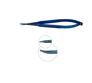 Ciseaux de micro-neurochirurgie Safety Point, instruments microchirurgicaux en acier inoxydable, porte-aiguille en titane, ciseaux à ressort micro - Product Image 1