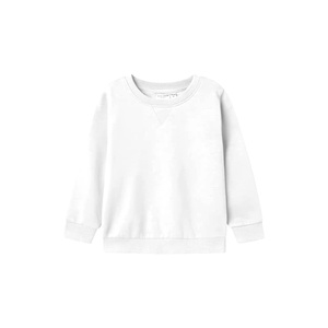 Sweat-shirt col rond en molleton épais personnalisé, blanc uni, style streetwear décontracté, à manches longues, pour l'hiver, vente en gros - Product Image 1