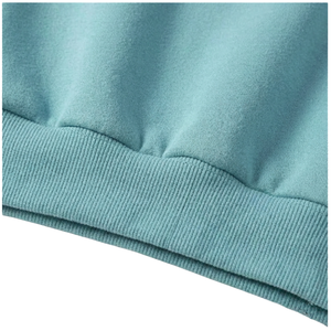 Sudadera de algodón grueso con forro polar y capucha para mujer, estilo oversize, cuello redondo, hombros caídos, ajuste holgado, para invierno - Product Image 4