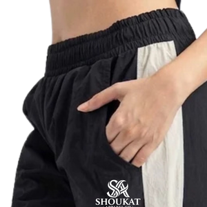 <b>Women's</b> Wide Leg <b>Corduroy</b> Pants <b>High</b> <b>Waist</b> Loose Fit Full Length Casual Solid Color Side Stripe Logo on Right Leg - Product Image 5