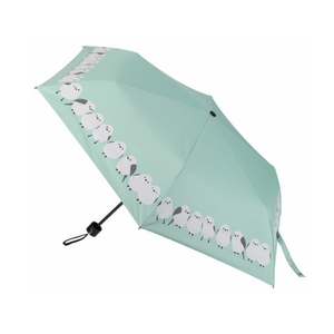 Parapluie pliant à 6 baleines de 90 cm, motif chiens de dessin animé mignons, ouverture manuelle, en polyester, protection solaire et pluie, pour le voyage - Product Image 2
