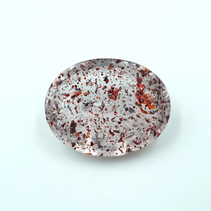 Piedra Preciosa Natural Transparente Super Seven de Corte Ovalado de 16.20 Quilates (20x15.5x8mm) Marca HAYAAT GEMS para la Fabricación de Joyas - Product Image 1