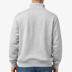 Sweat-shirt à capuche oversize à demi-zip avec deux poches latérales, respirant, design personnalisé, prix d'usine, vente en gros pour hommes, collection automne - Product Image 5