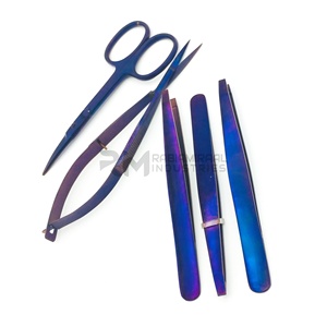 Pince à épiler sourcils RMI en acier inoxydable, couleur plasma bleue, biseautée, pour l'épilation, marque privée - Product Image 6