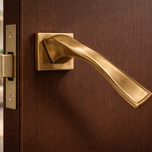 Luxury Brass Mortise Door <b>Handle</b> Set | Designer Lever <b>Handles</b> in Antique, Black, Graphite & Gold Finish for Interior Doors - Product Image 2