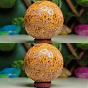 Sphère de jaspe naturel Mariyam, boule de cristal, jaspe calligraphié, pierre de guérison polie pour la méditation Reiki, décoration, vente en gros - Product Image 6